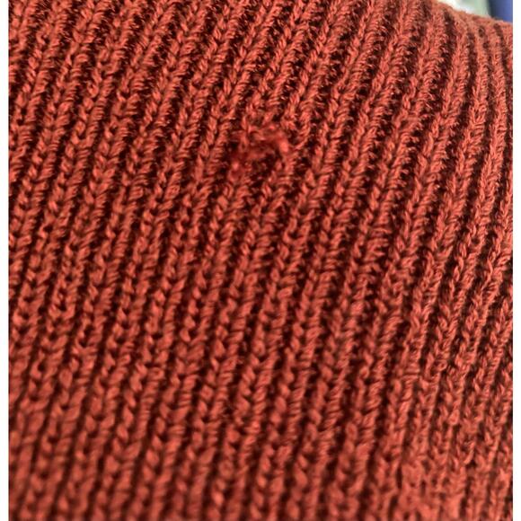 John Patrick Red Cardigan Hand Loomed - Picture 8 of 8